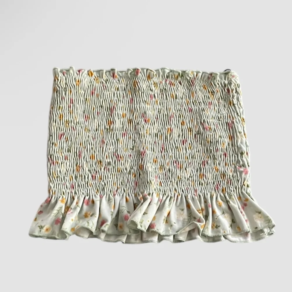 Forever 21 Smocked Printed Tube Top - Picture 1 of 9